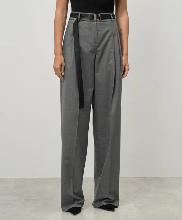 Max Mara Gray pants JUANITA with wool