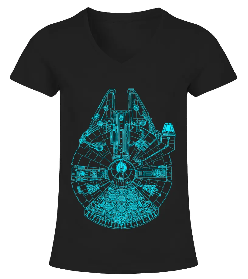 Millennium Falcon Camiseta cuello pico Mujer