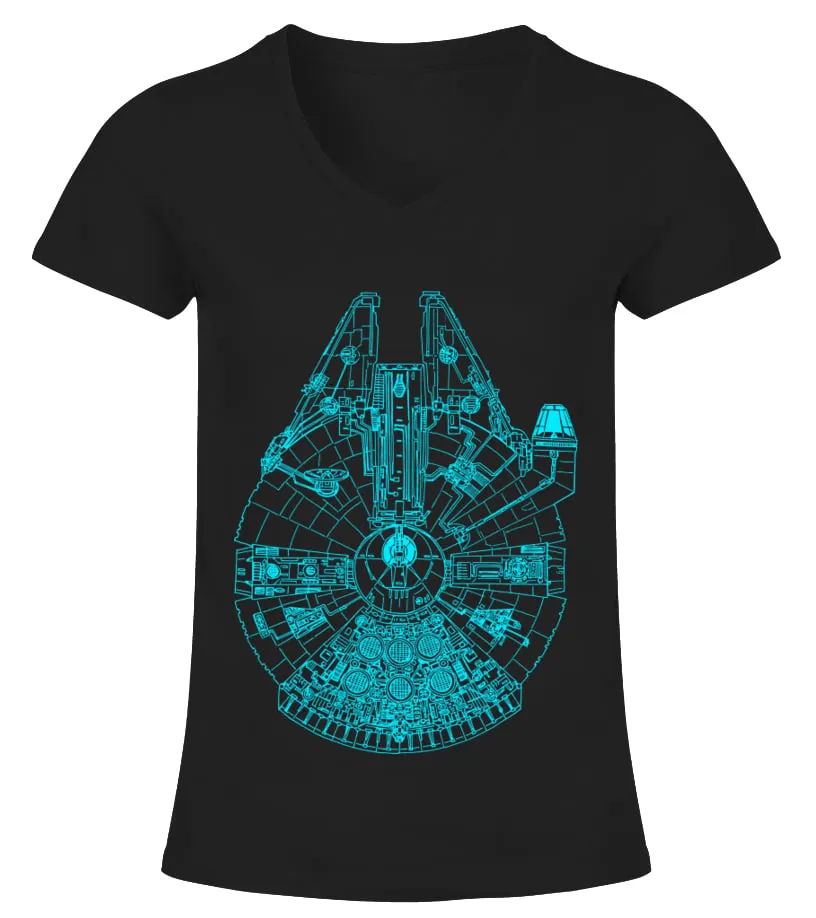 Millennium Falcon Camiseta cuello pico Mujer
