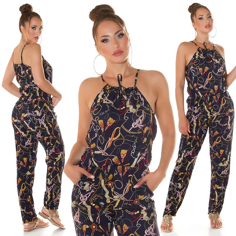 Mono de verano estampado Azul