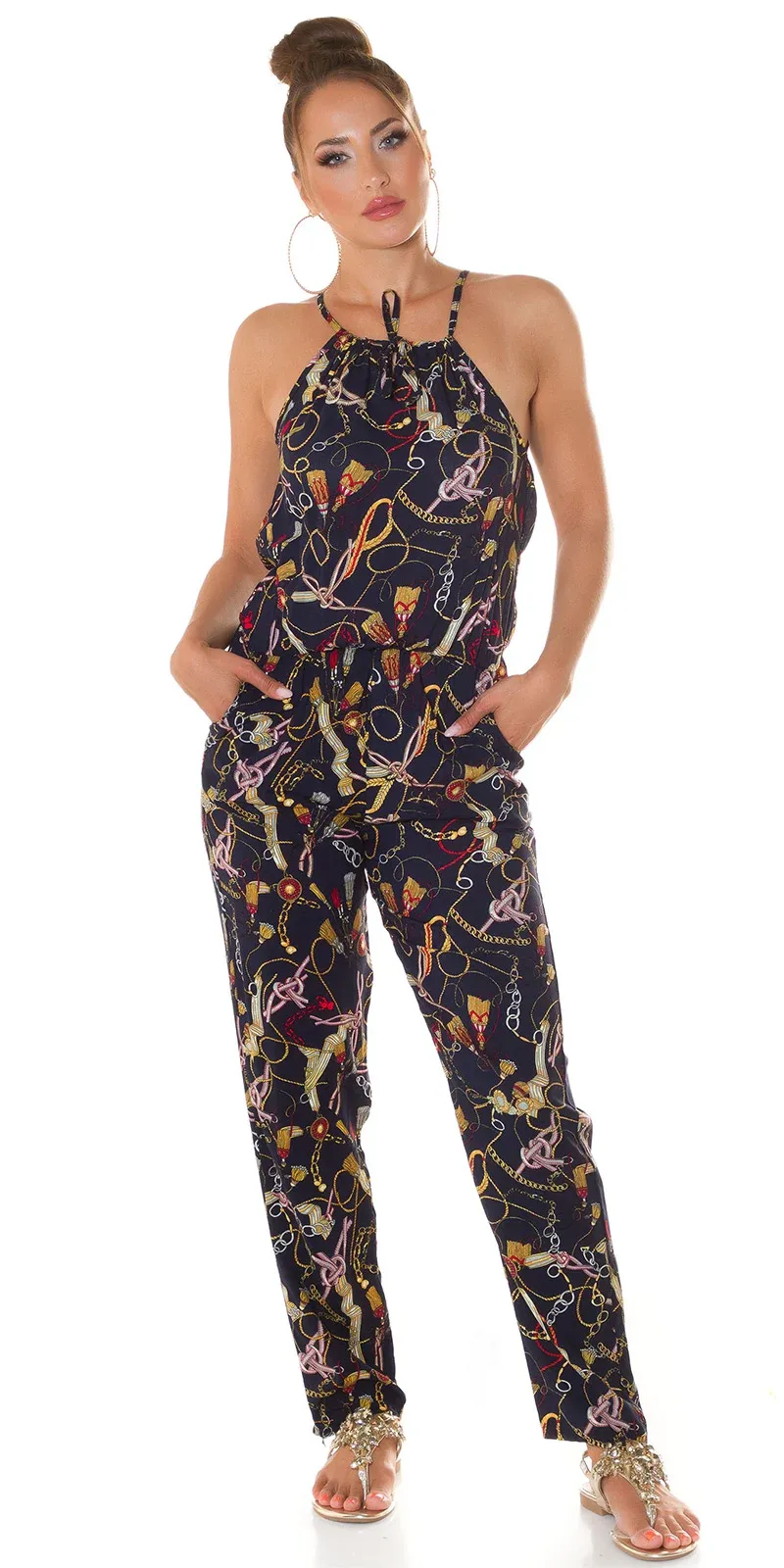 Mono de verano estampado Azul
