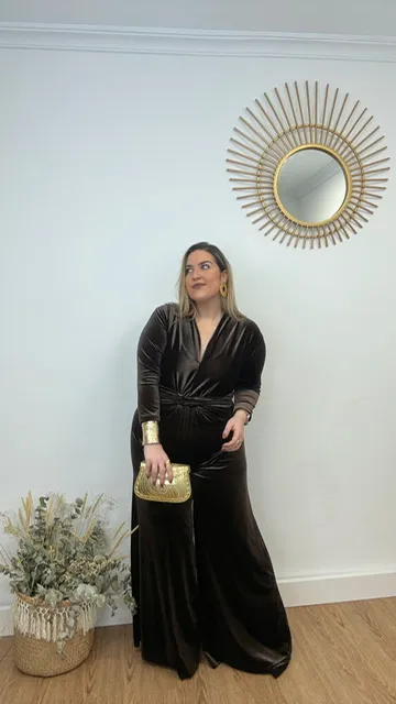 Mono nudo terciopelo Marrón