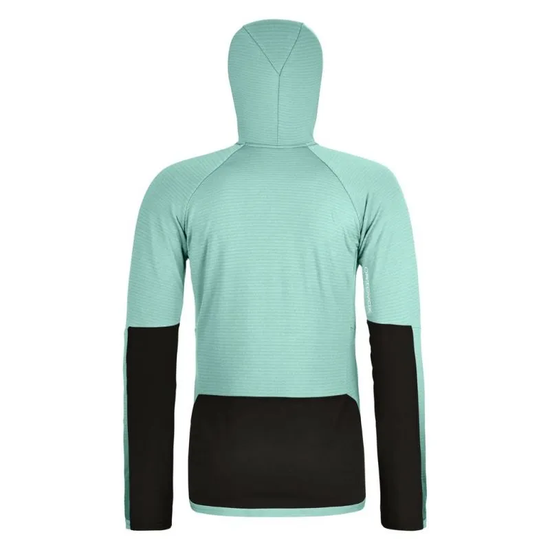 Mujer Ortovox FLEECE RIB HOODY W (aquatic ice) chaqueta polar