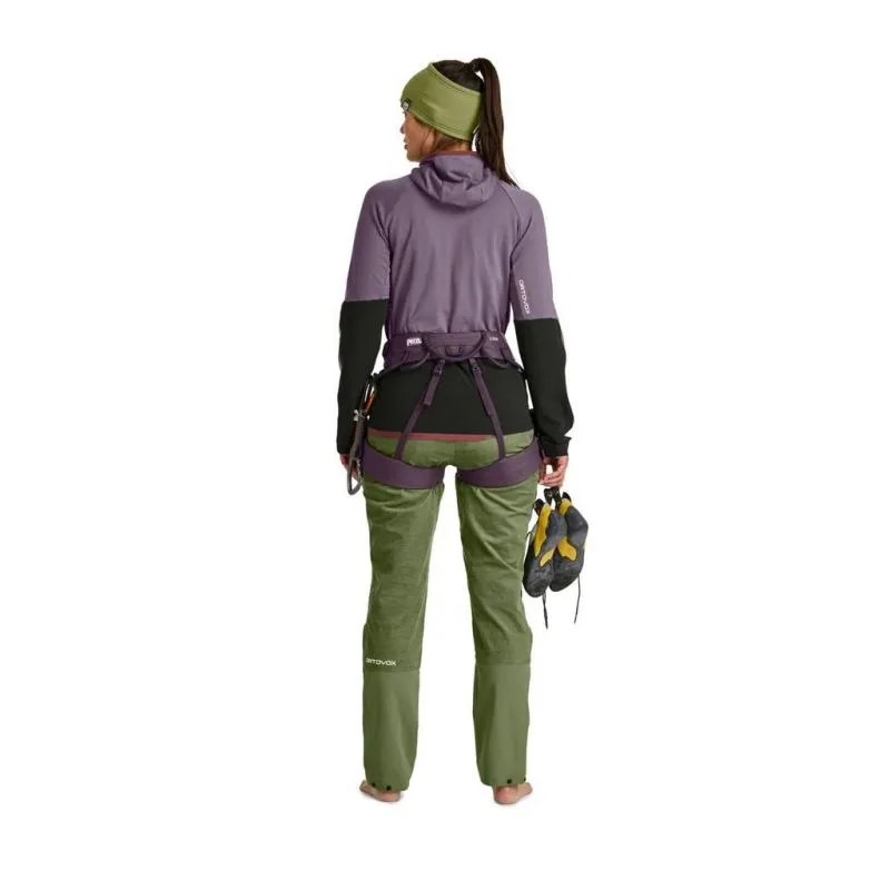 Mujer Ortovox FLEECE RIB HOODY W (aquatic ice) chaqueta polar