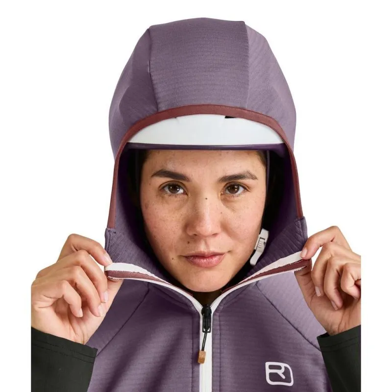 Mujer Ortovox FLEECE RIB HOODY W (aquatic ice) chaqueta polar
