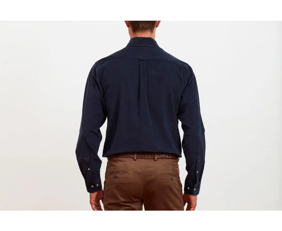 NAVY CORDUROY SHIRT  AMERICAN COLLAR  WARDLEY