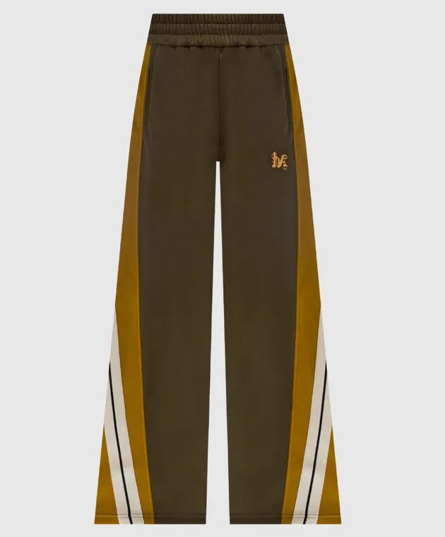 Palm Angels Color khaki sports pants with stripes