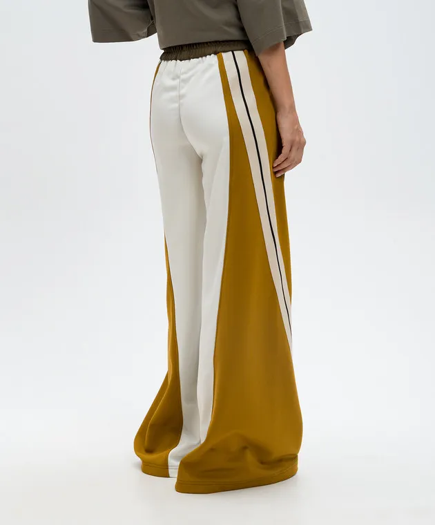 Palm Angels Color khaki sports pants with stripes