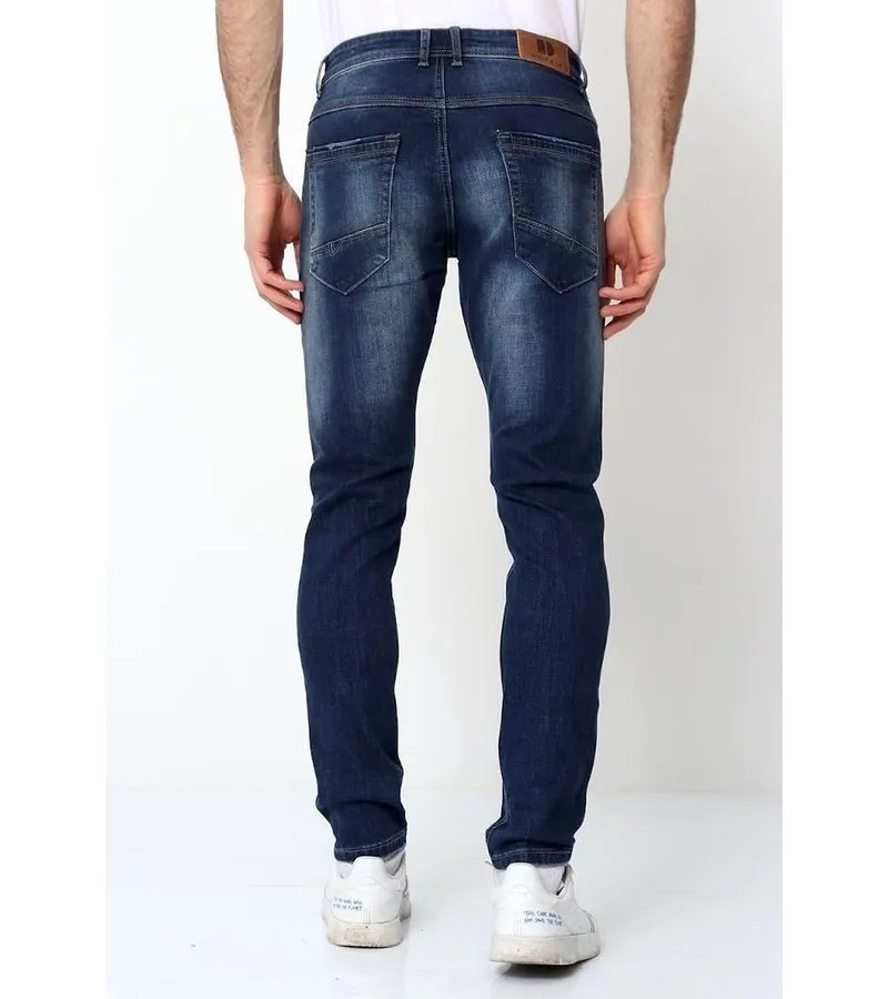 PANTALONES JEANS PARA HOMBRES PITILLOS  D3178  AZUL
