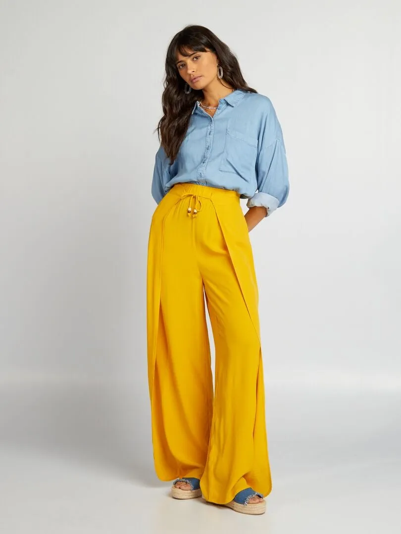 PANTALóN ANCHO VAPOROSO  NARANJA