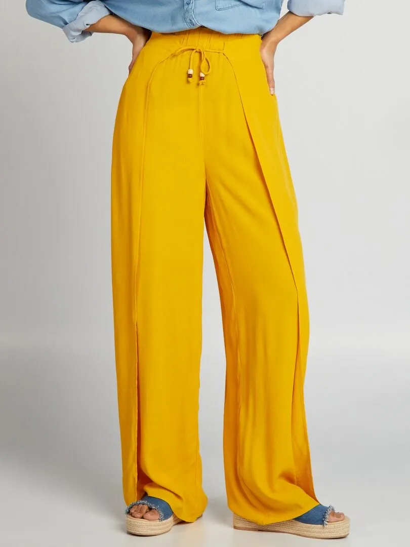 PANTALóN ANCHO VAPOROSO  NARANJA