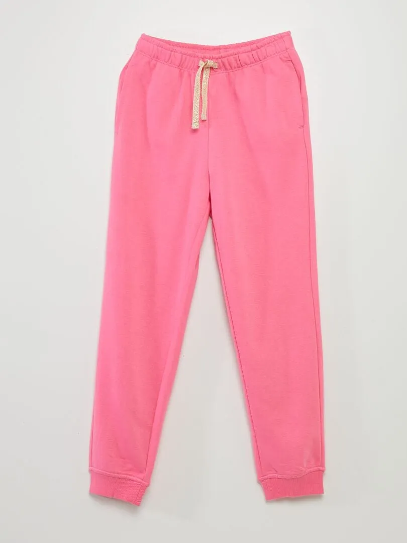 PANTALóN DE JOGGING COLORIDO DE CHáNDAL  ROSA