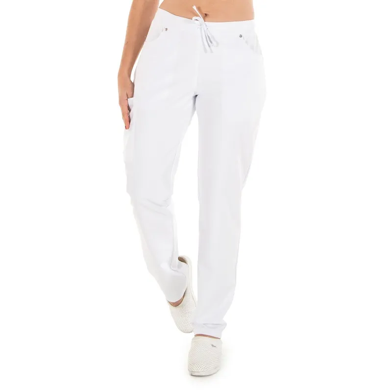 PANTALóN LABORAL ELASTIK MULTIBOLSILLOS BLANCO UNISEX  GARY'S