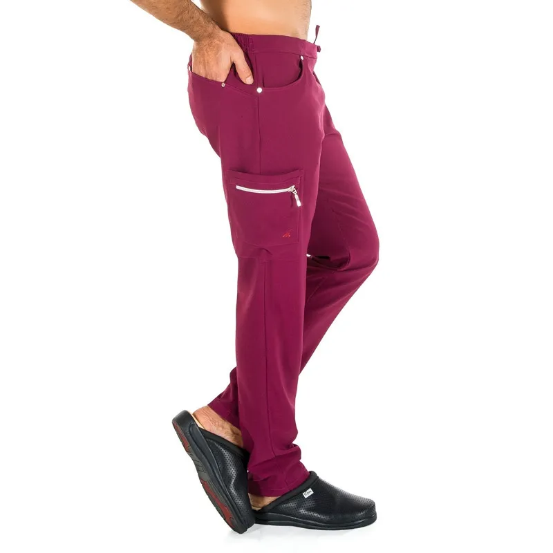 PANTALóN LABORAL ELáSTICO EXTRAFIBER MULTIBOLSILLOS BERENJENA  GARY'S