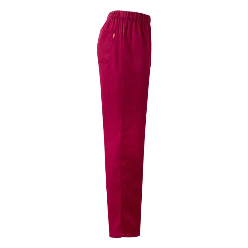 PANTALóN PIJAMA LABORAL CON GOMA BURDEOS  VELILLA