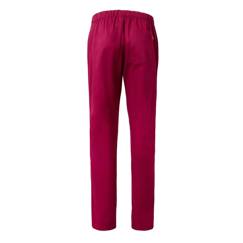 PANTALóN PIJAMA LABORAL CON GOMA BURDEOS  VELILLA