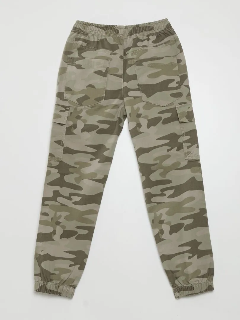 PANTALóN TIPO CARGO DE CAMUFLAJE  KAKI