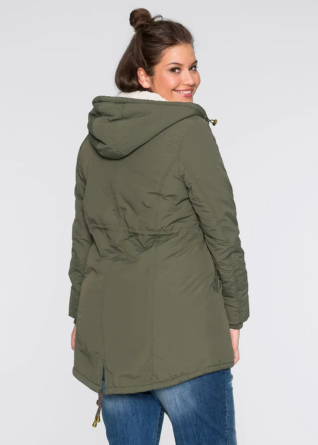 Parka con forro polar Azul oscuro