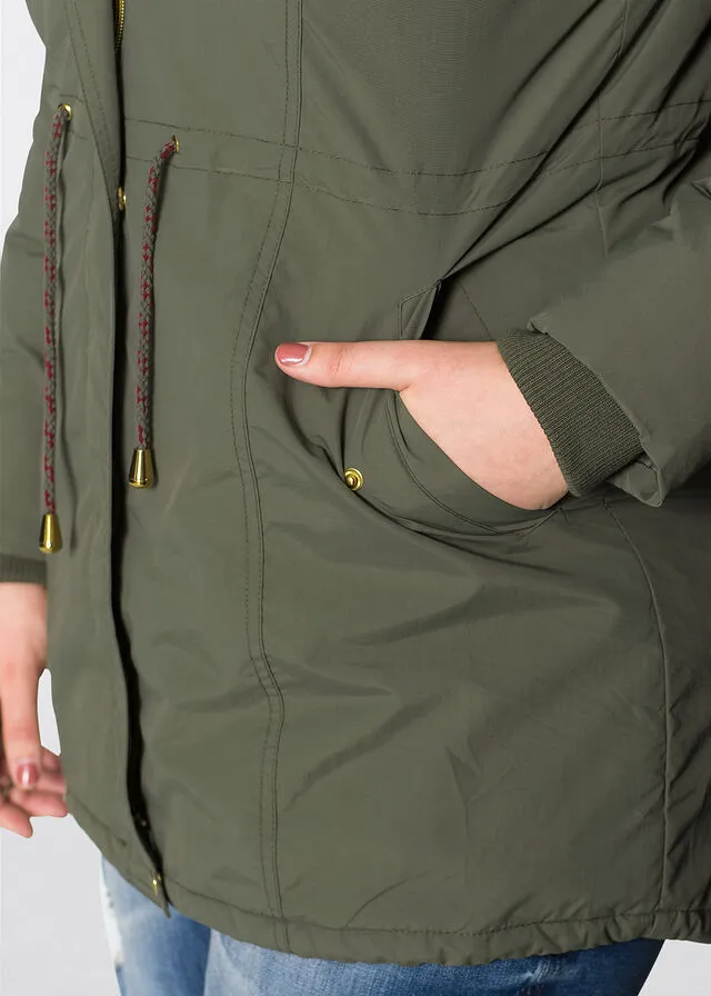 Parka con forro polar Azul oscuro
