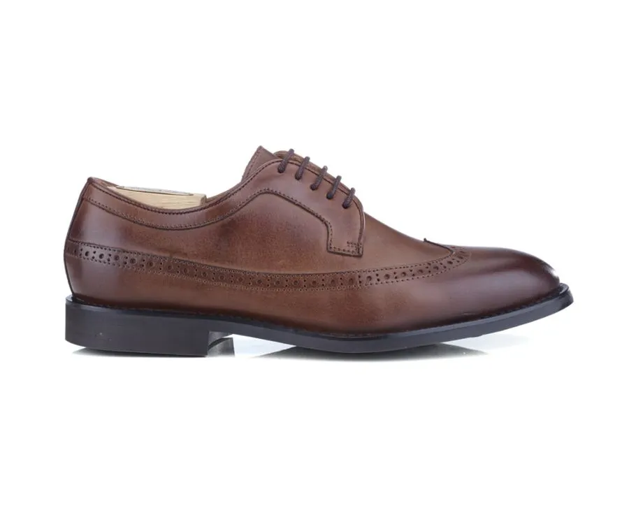 PATINA CHOCOLATE DERBY SHOES  BESFORD GOMME CITY