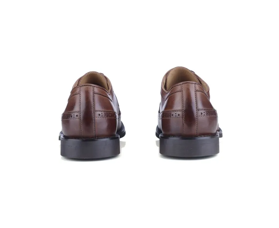 PATINA CHOCOLATE DERBY SHOES  BESFORD GOMME CITY