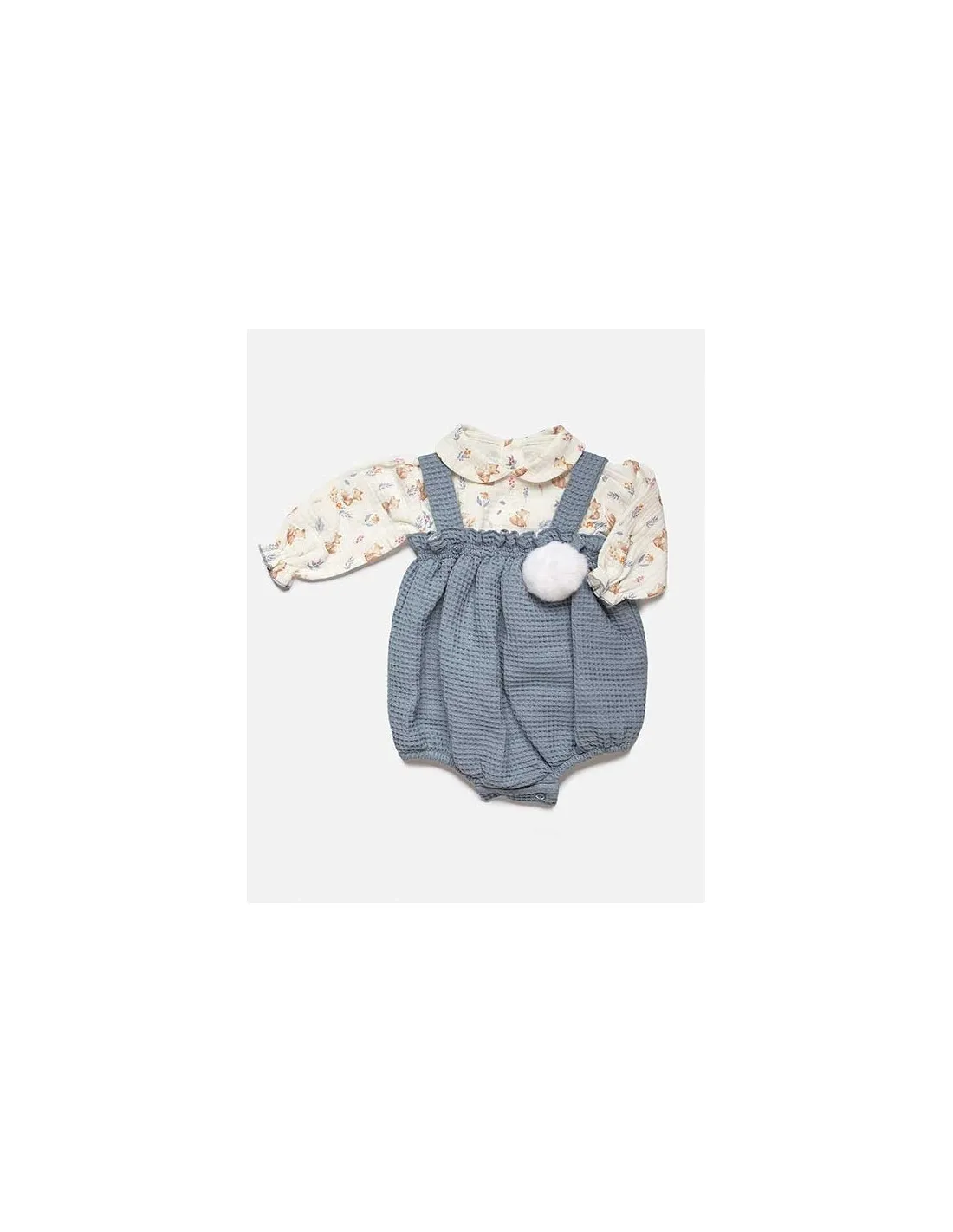 Pelele Tirantes y Camisa Adorables Zorritos Juliana Baby Clothes