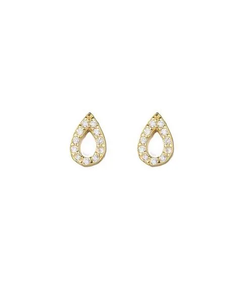pendientes luxenter essential gota dorada