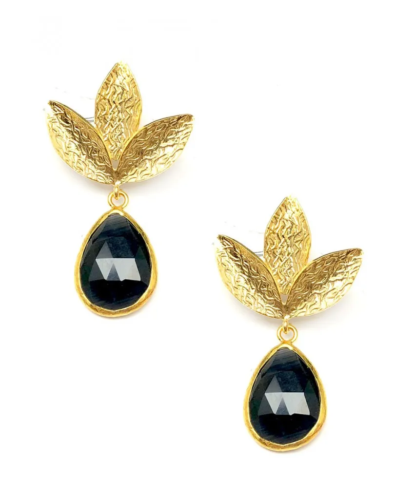 PENDIENTES MUJER DORADOS CON LAGRIMA DE COLOR  PENDIENTES LARGOS