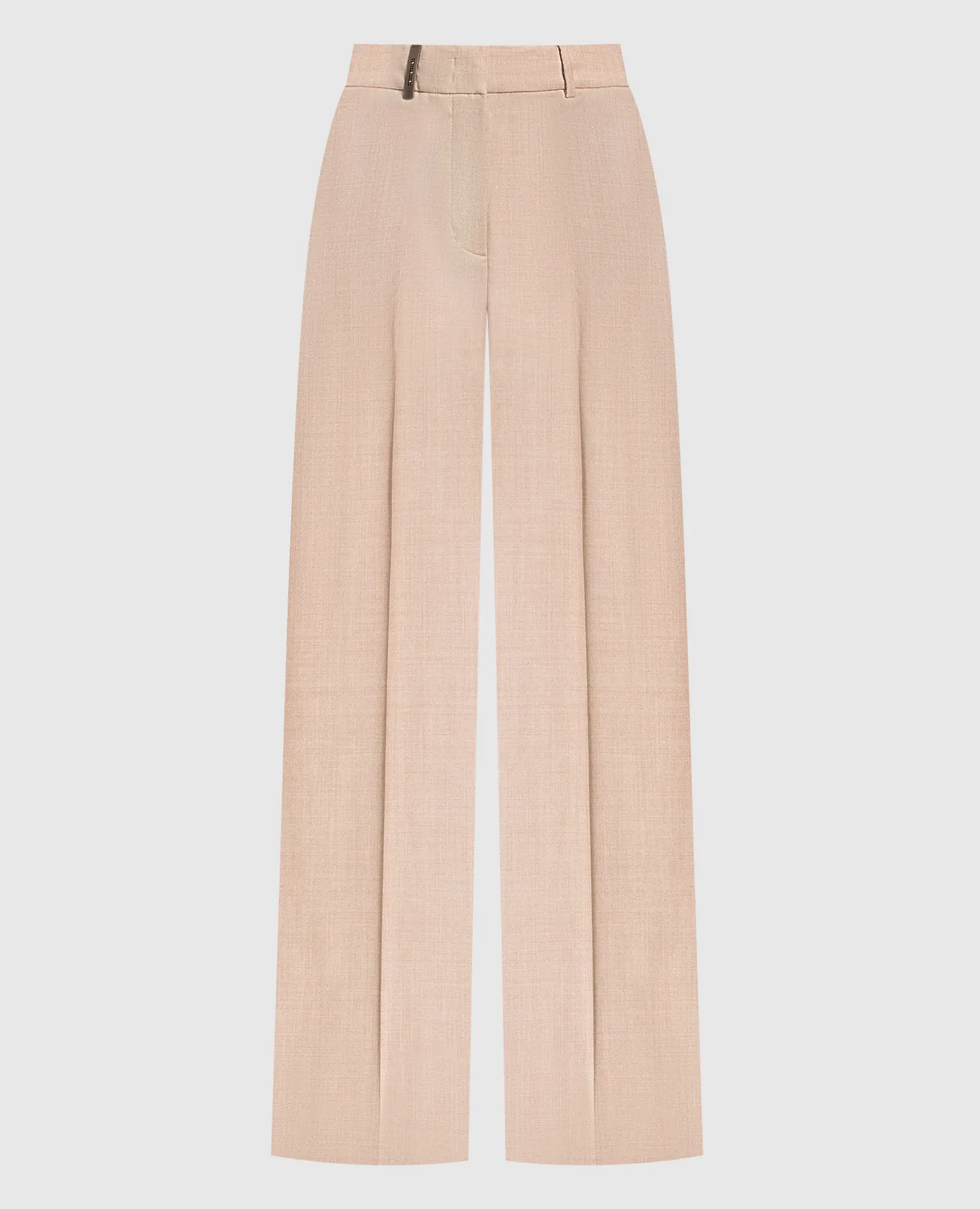Peserico Beige pants made of wool with lurex