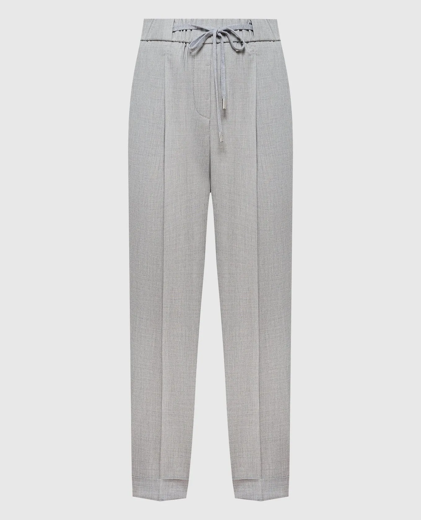 Peserico Gray pants with monil chain