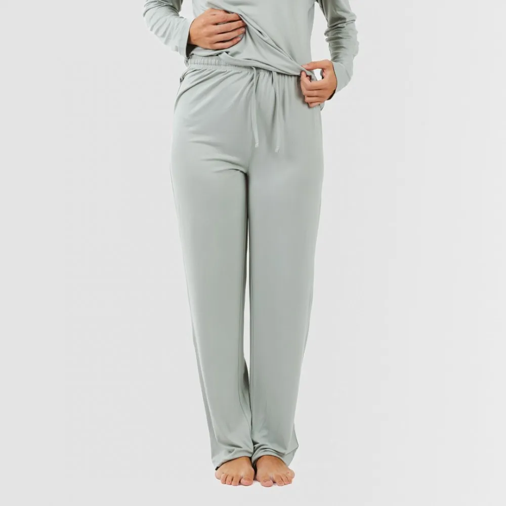 Pijama largo mujer soft verde tiffany