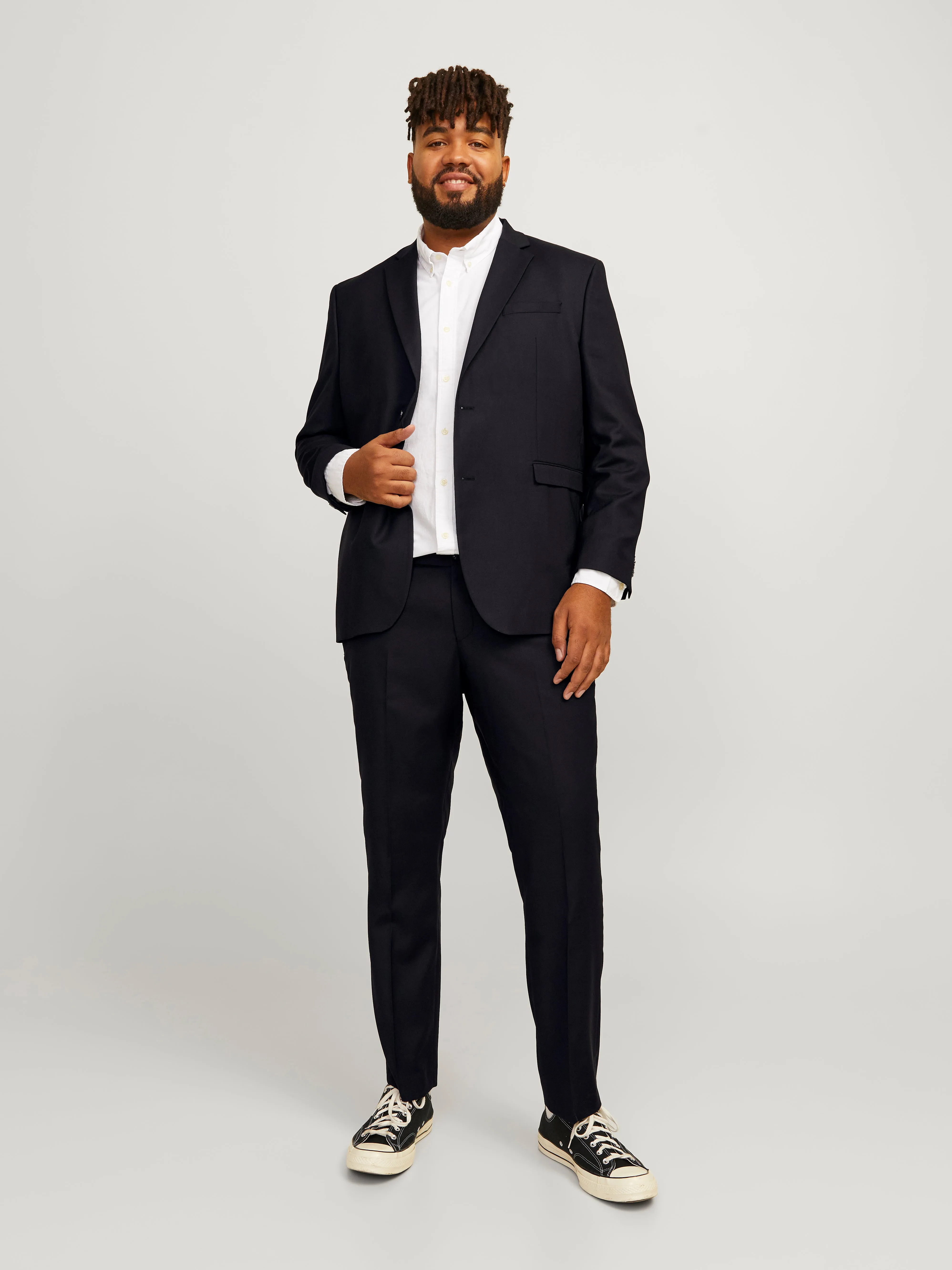 Plus Pantalones de vestir Corte slim | Negro | Jack & Jones®