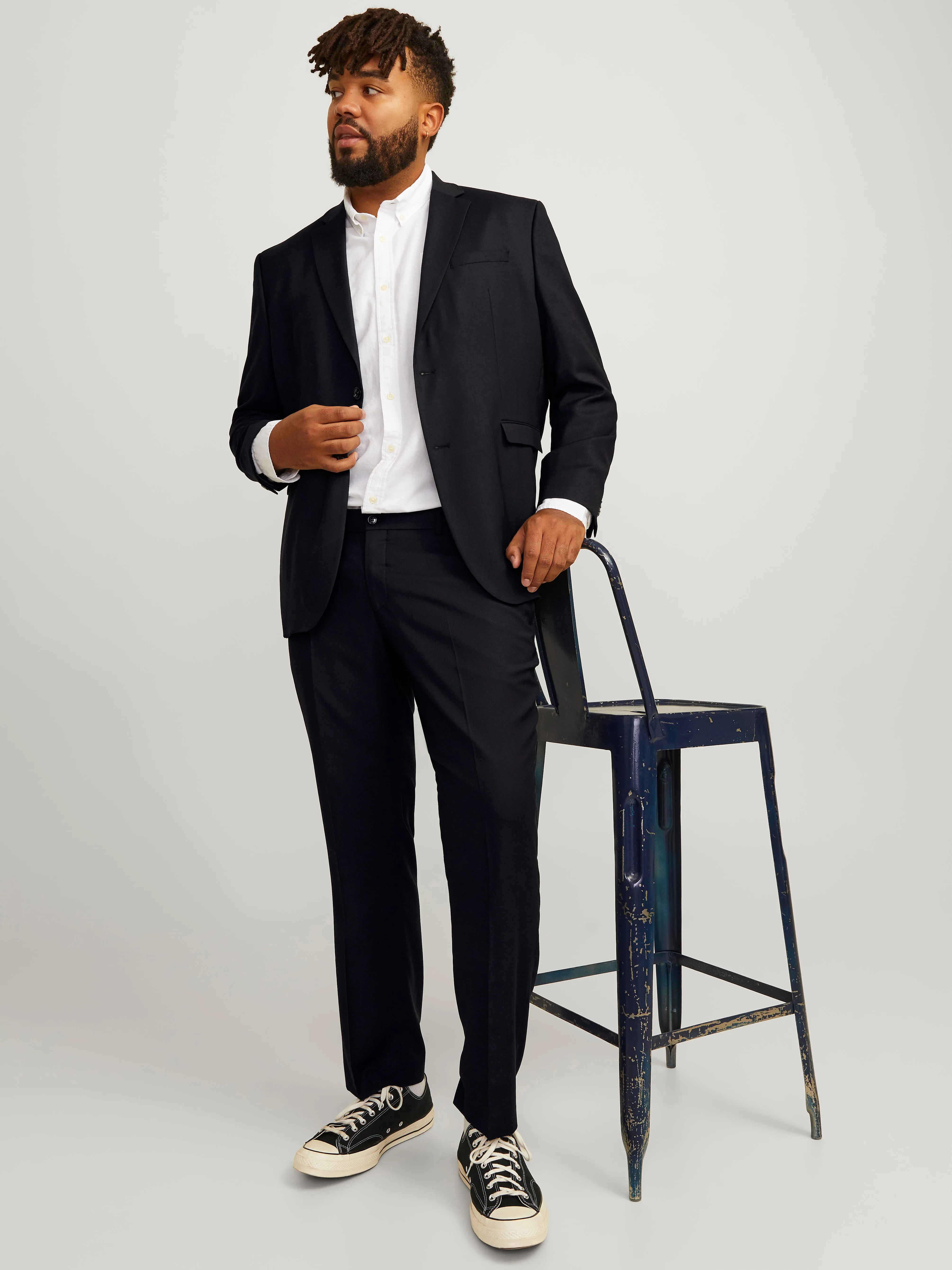 Plus Pantalones de vestir Corte slim | Negro | Jack & Jones®