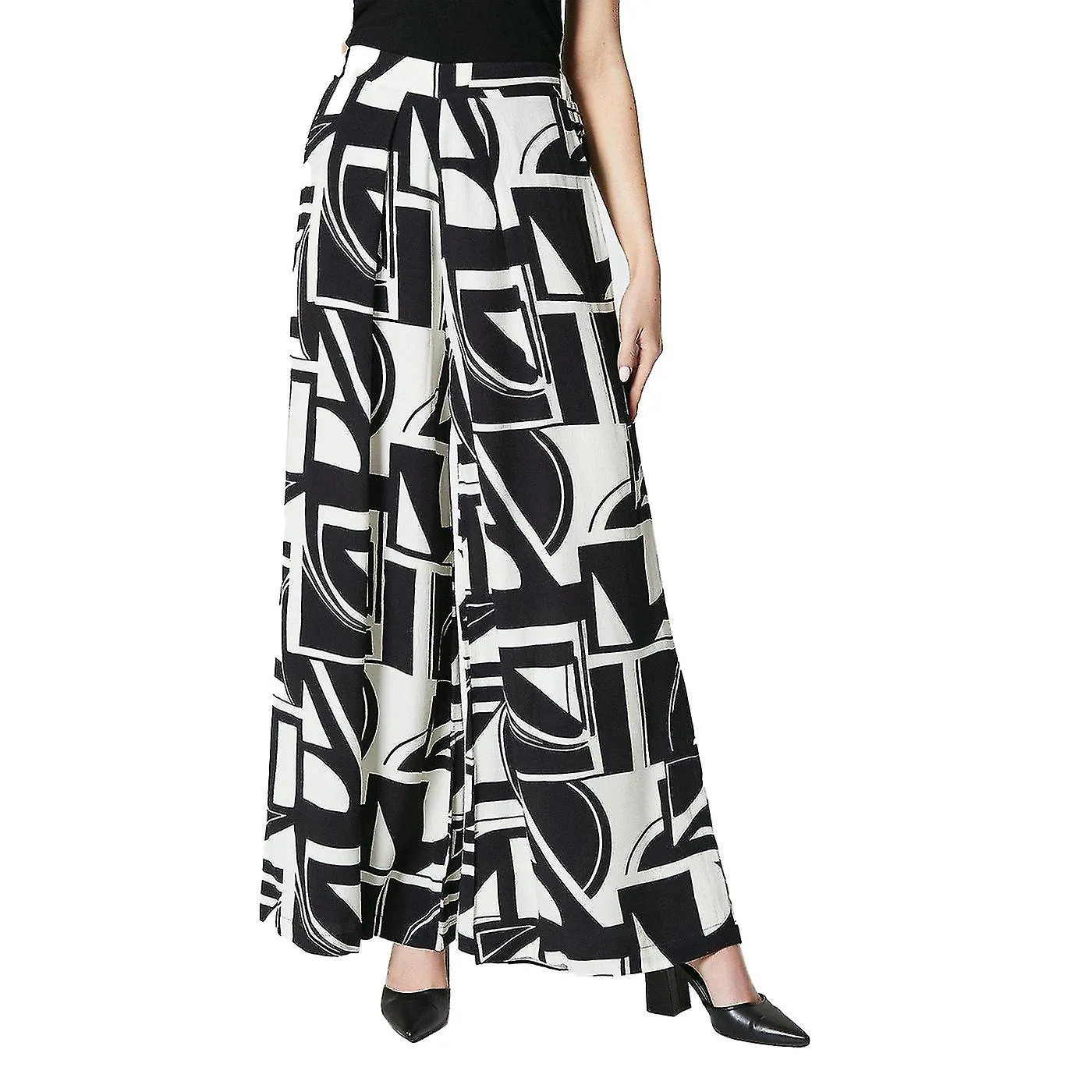 Principles Womens/Ladies Geometric Wide Leg Trousers