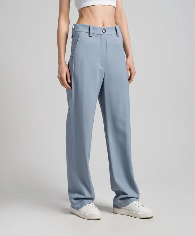 PROENZA SCHOULER Otis blue pants with wool