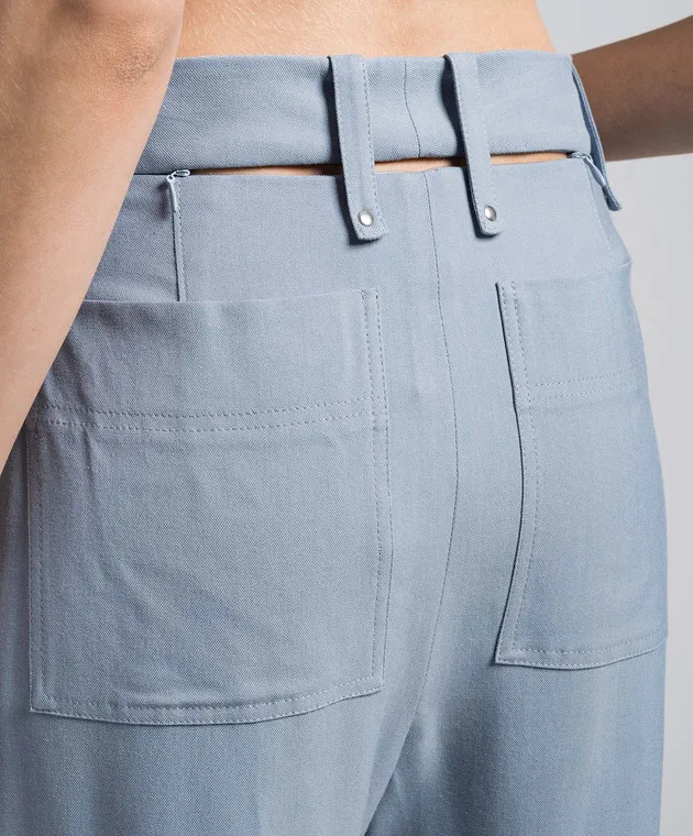 PROENZA SCHOULER Otis blue pants with wool