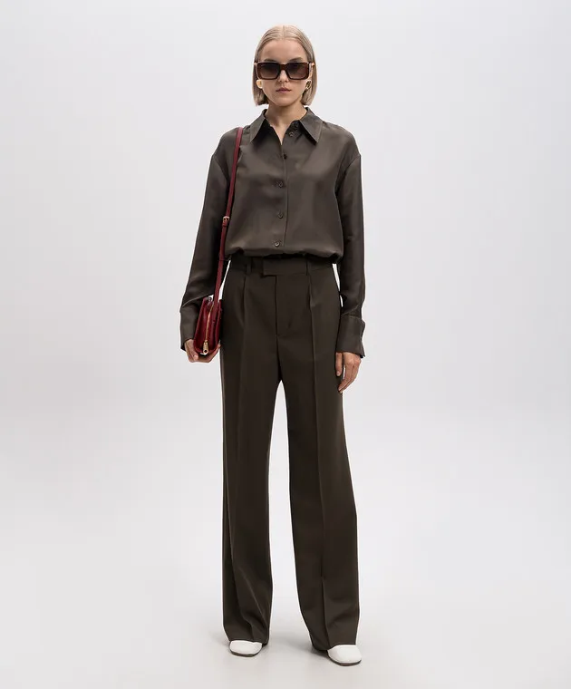 Rohe Khaki pants made of wool