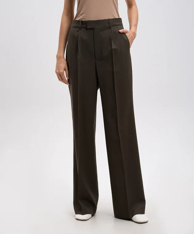 Rohe Khaki pants made of wool