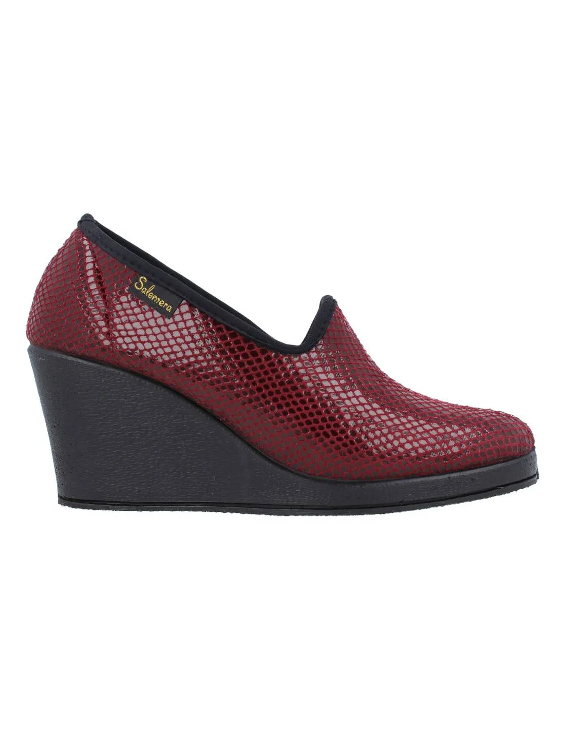 SALEMERA  ZAPATILLAS CASA CERRADA MAXI CUñA BURDEOS