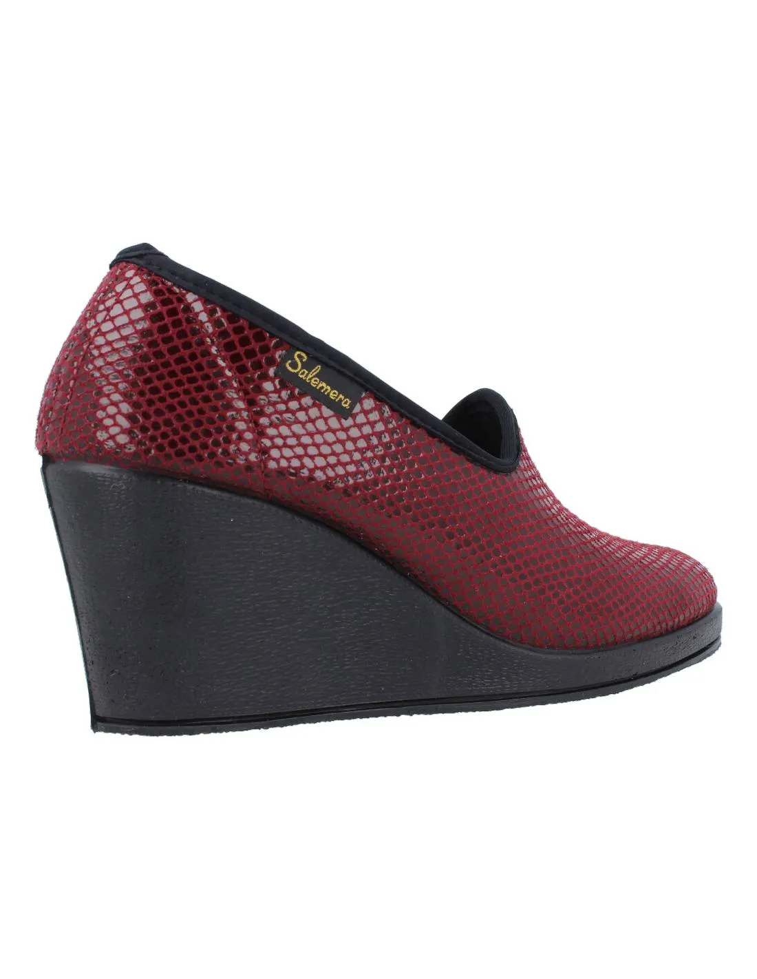 SALEMERA  ZAPATILLAS CASA CERRADA MAXI CUñA BURDEOS