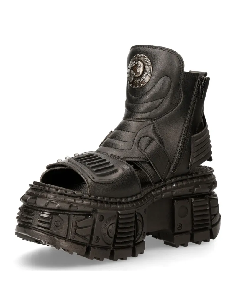 Sandalia abierta con plataforma tank de newrock