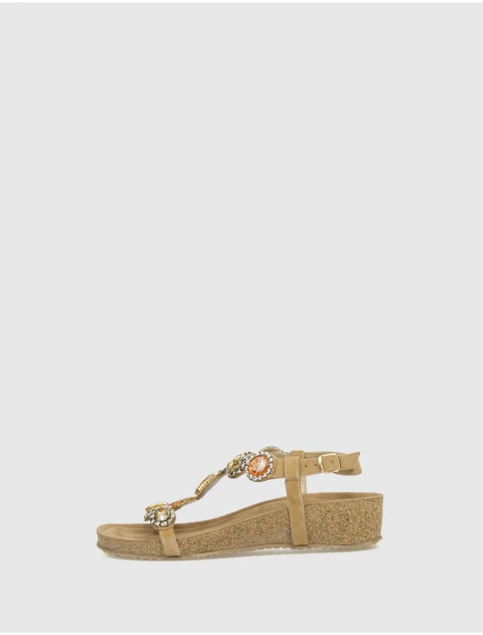 Sandalia Obvio Shoes Leiko Beig