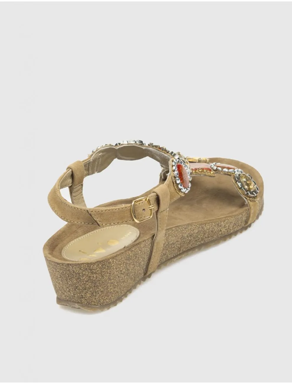 Sandalia Obvio Shoes Leiko Beig