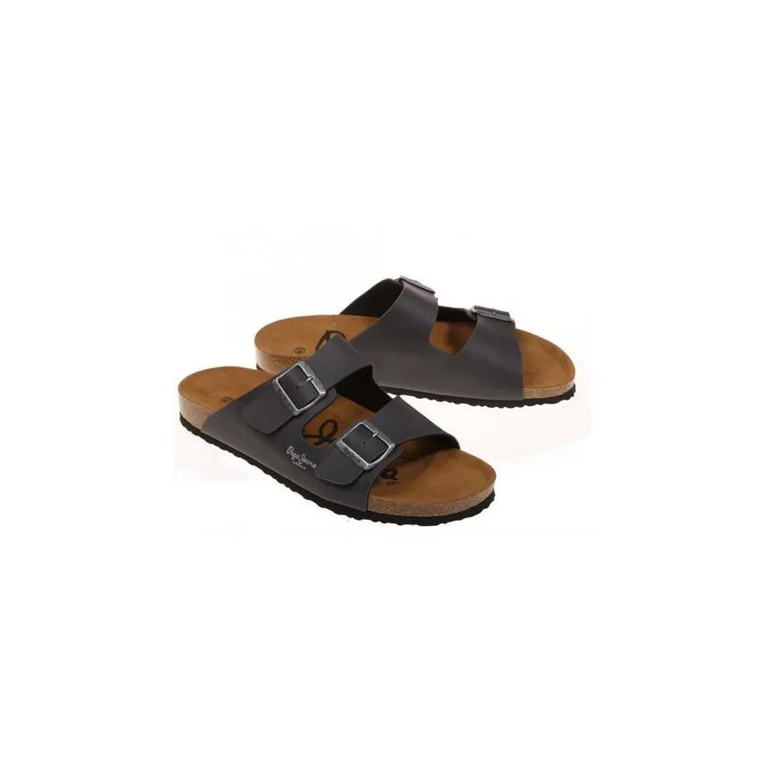 Sandalias De Piel Pepe Jeans Bio Doble Tira Para Hombre