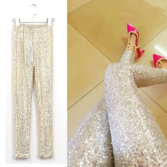 Sexy Bling Hand Made Sequined Pants Leggings 
