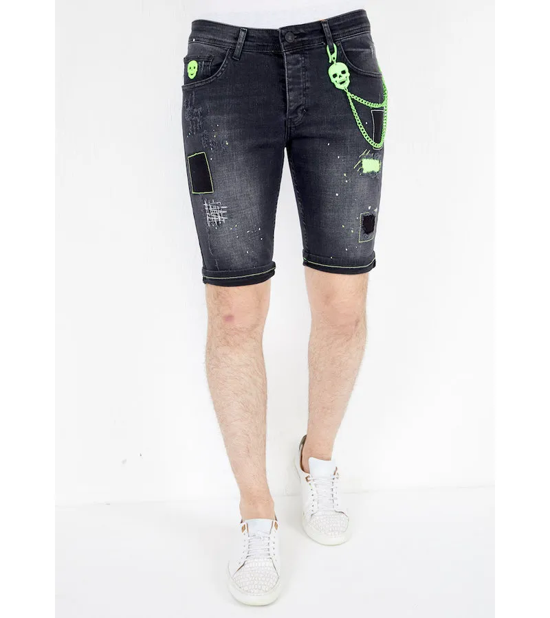 SHORTS VAQUEROS HOMBRE  1045  NEGRO