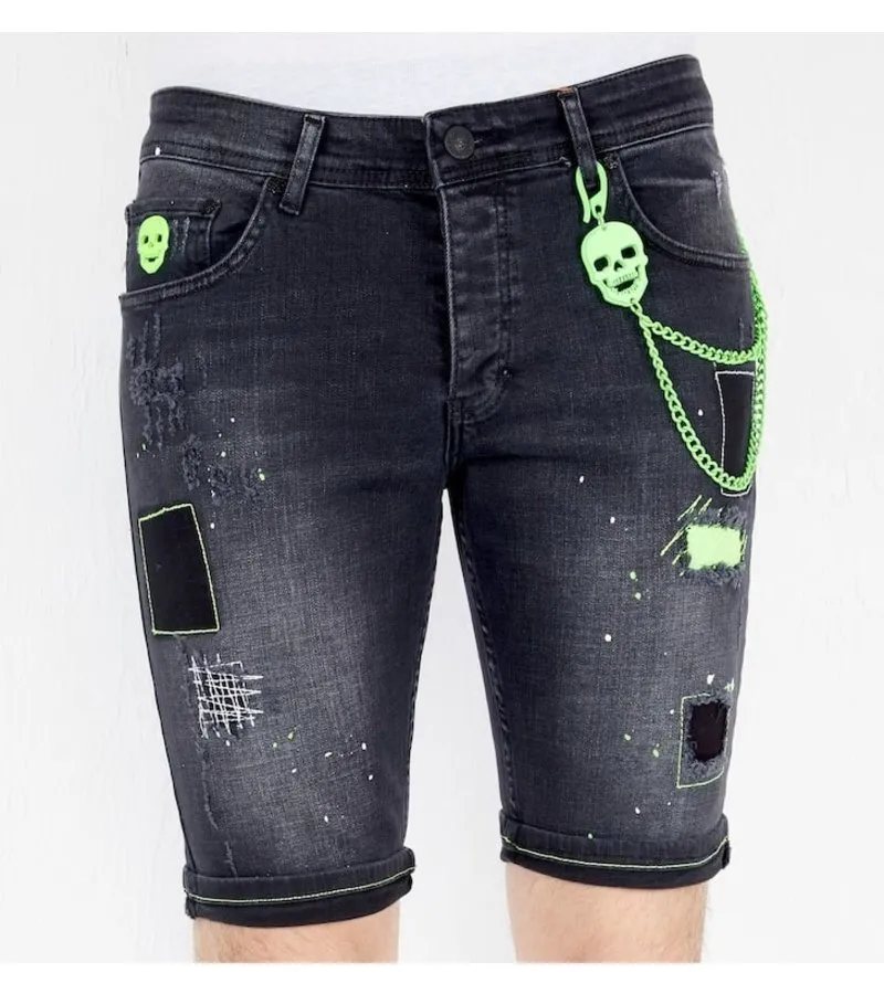 SHORTS VAQUEROS HOMBRE  1045  NEGRO