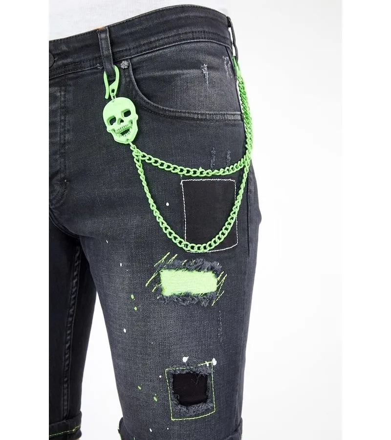 SHORTS VAQUEROS HOMBRE  1045  NEGRO