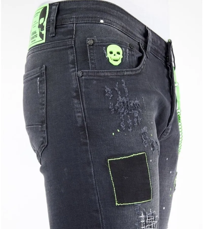 SHORTS VAQUEROS HOMBRE  1045  NEGRO