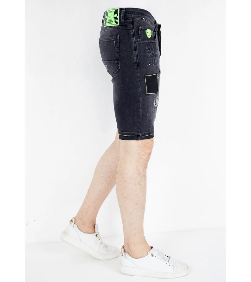 SHORTS VAQUEROS HOMBRE  1045  NEGRO